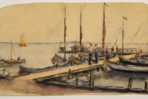 Bodensee · o. J. · 22 x 12 cm · Aquarell · unsigniert · Privatbesitz Gerd Grießbach, Dresden