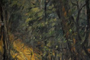 Dresdner Heide · 37 x 28 cm · um 1955 – beidseitig bemalt. Rückseite: Stillleben · 37 x 28 cm · Öl auf Malpappe · um 1922 · Privatbesitz Gerd Grießbach, Dresden · verfügbar