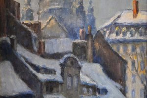 Frauenkirche · signiert · 50 x 30 cm · Öl auf Malpappe · o.J. · Privatbesitz