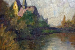 Kirche Tragnitz · 26 x 20 cm · Öl auf Malpappe · um 1911 · Privatbesitz, Berlin