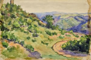 Saaletal · 7.8.1920 · 25 x 18 cm · Aquarell · unsigniert · Privatbesitz Gerd Grießbach, Dresden
